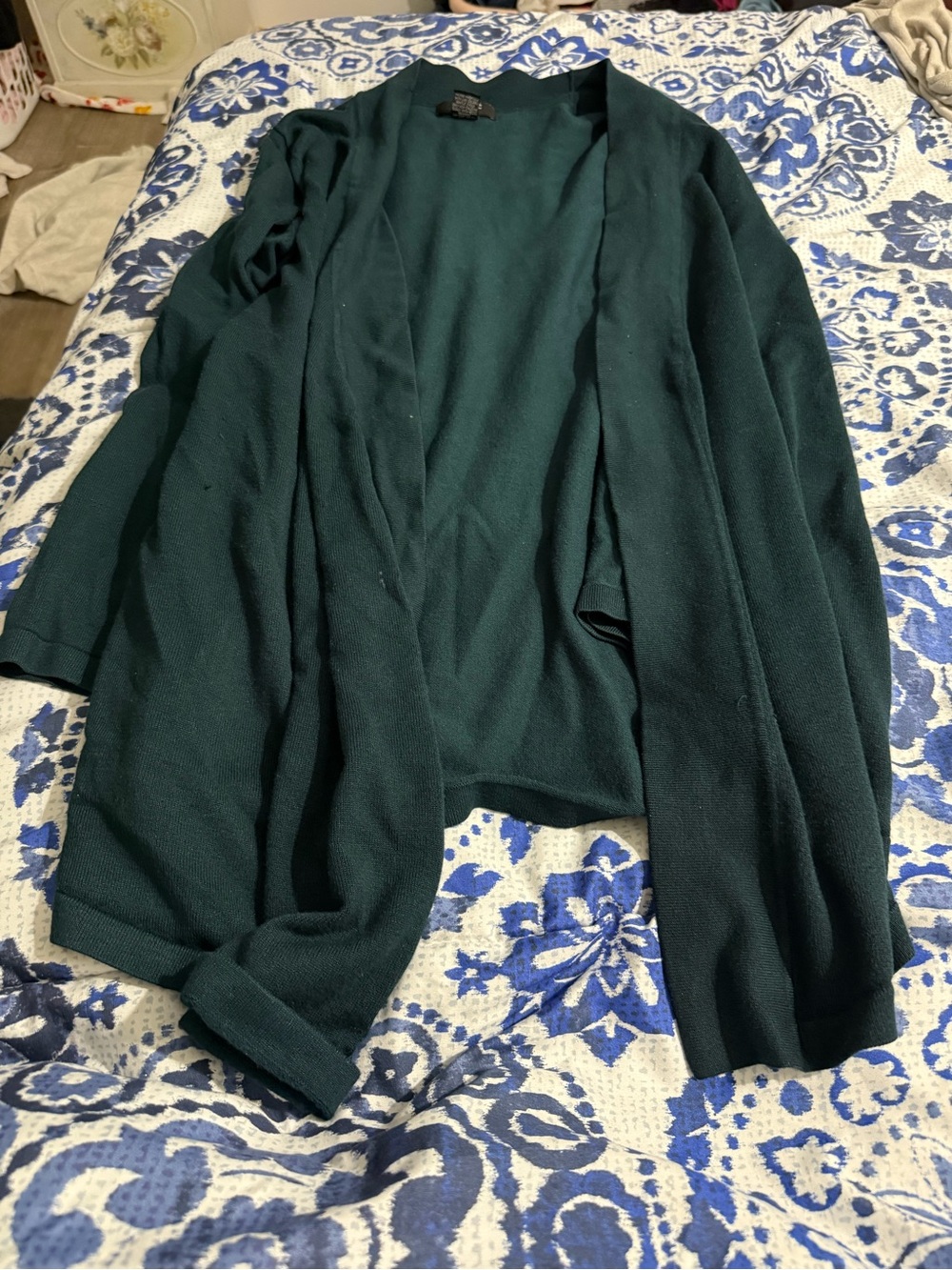 Verve Ami Dark Teal Open-Front Cardigan